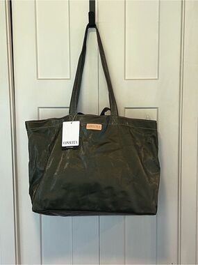 Consuela Green Metallic Zach Grab N Go Jumbo Bag
